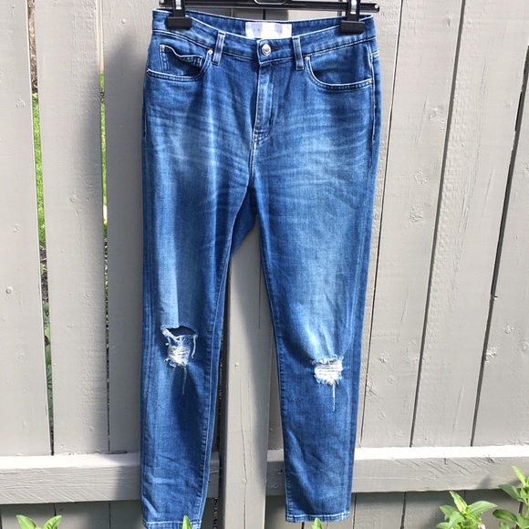 IRO Denim - IRO Paris Blue Ripped Skinny Jeans Size 27